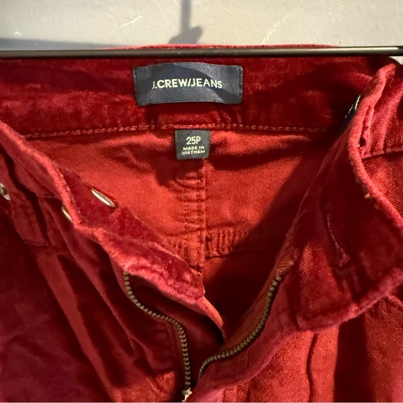 Red velvet j crew high rise toothpick pants - Picture 4 of 4